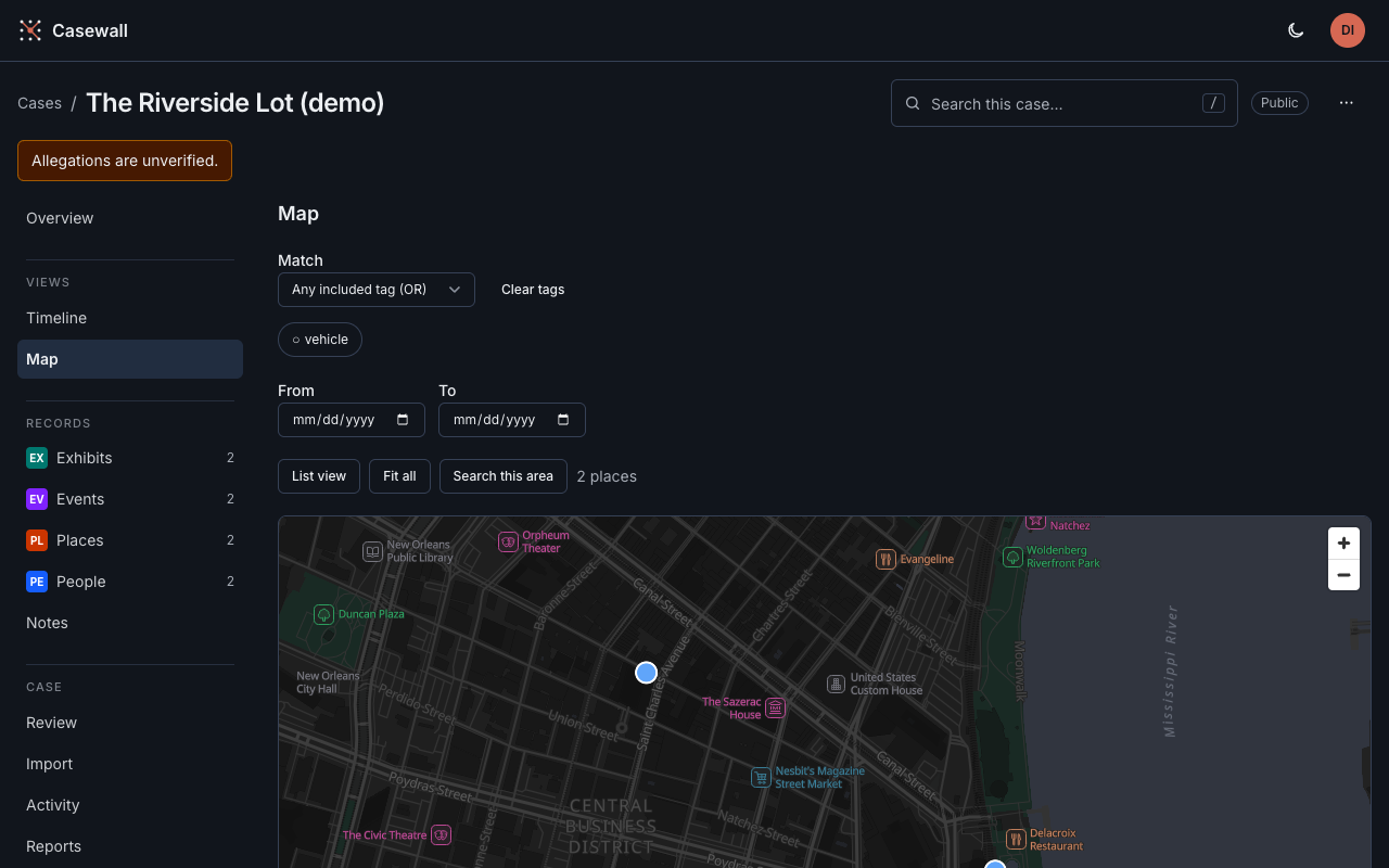 The case map