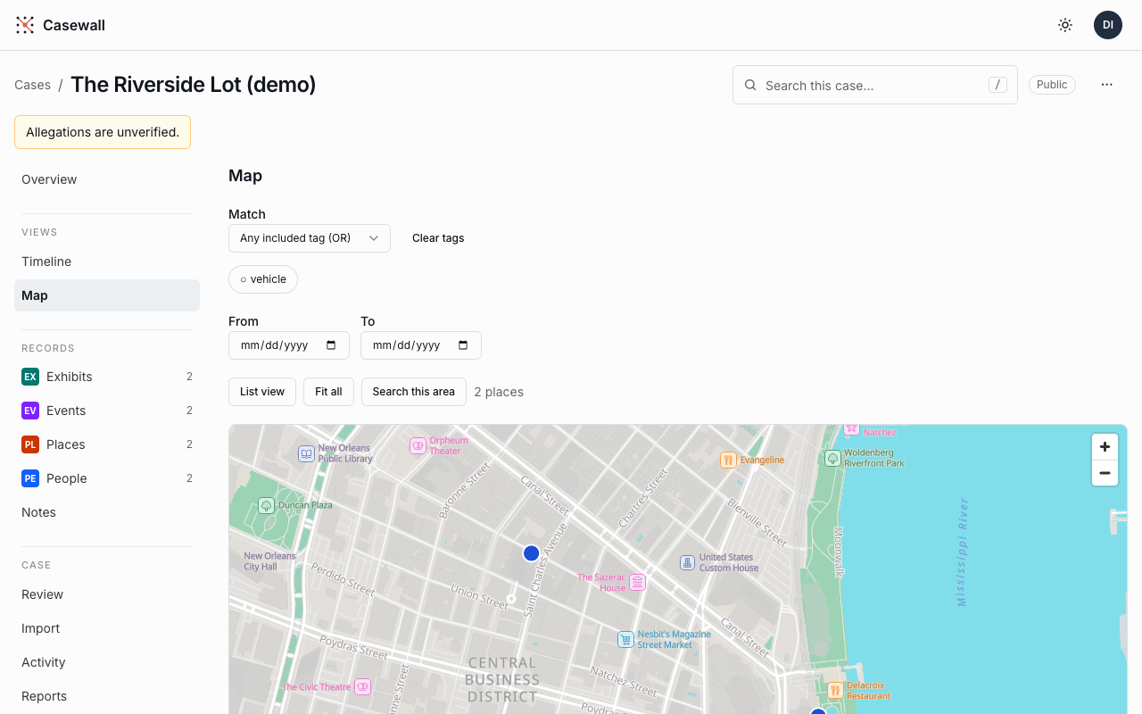 The case map
